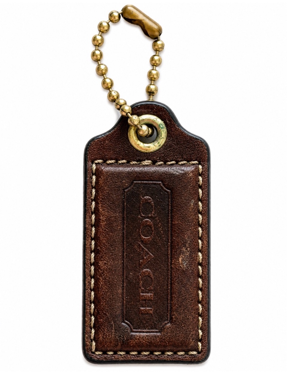 COACH ⭐️VINTAGE⭐️ Late 70s- Early 80s Brown Leather Large Hangtag